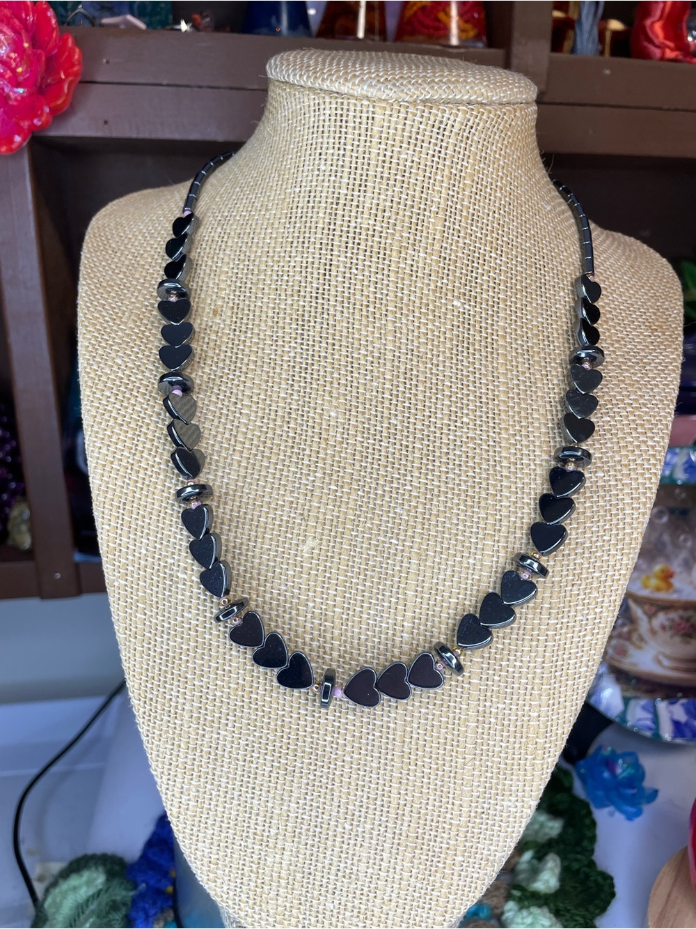 Heart Necklace in Black
